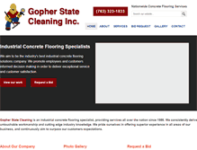 Tablet Screenshot of gopherstatecleaning.com